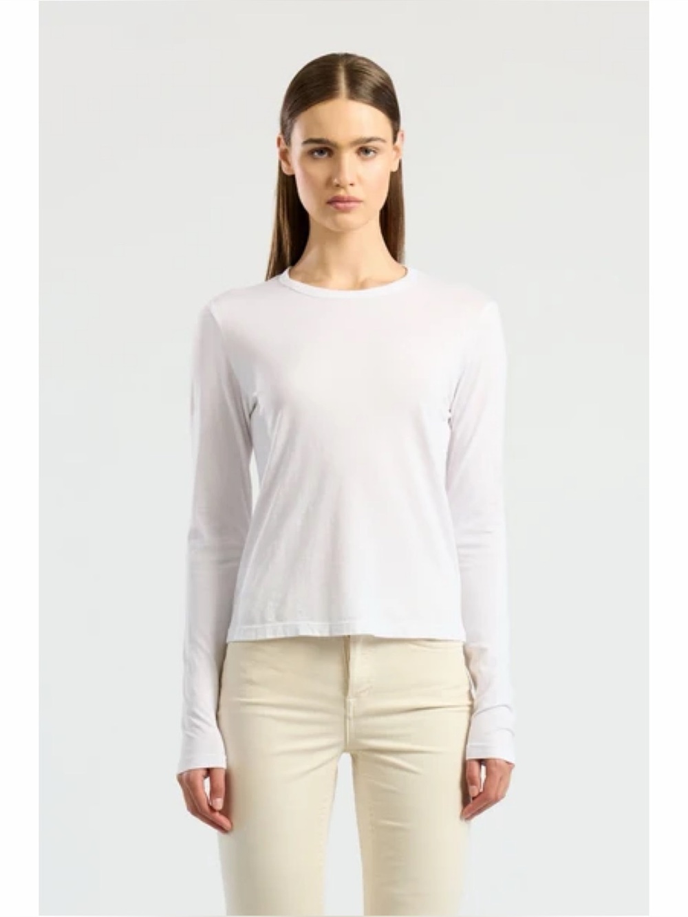 Cotton Citizen Standard Long Sleeve Tee in White